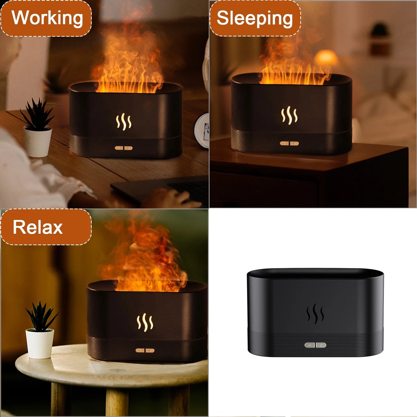 Flame Aromatherapy Diffuser (7 Colors)
