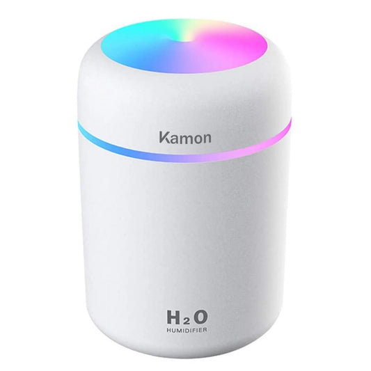 300Ml Mist Humidifier USB, Colorful, Quiet, with Night Light for Car,Room, Office, Travel White